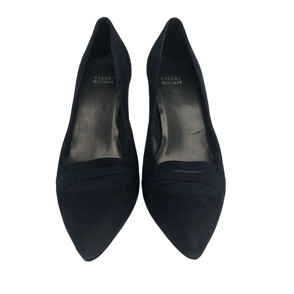Stuart Weitzman Blue Suede Pointed Toe Heels Pumps Sz 11 M.
